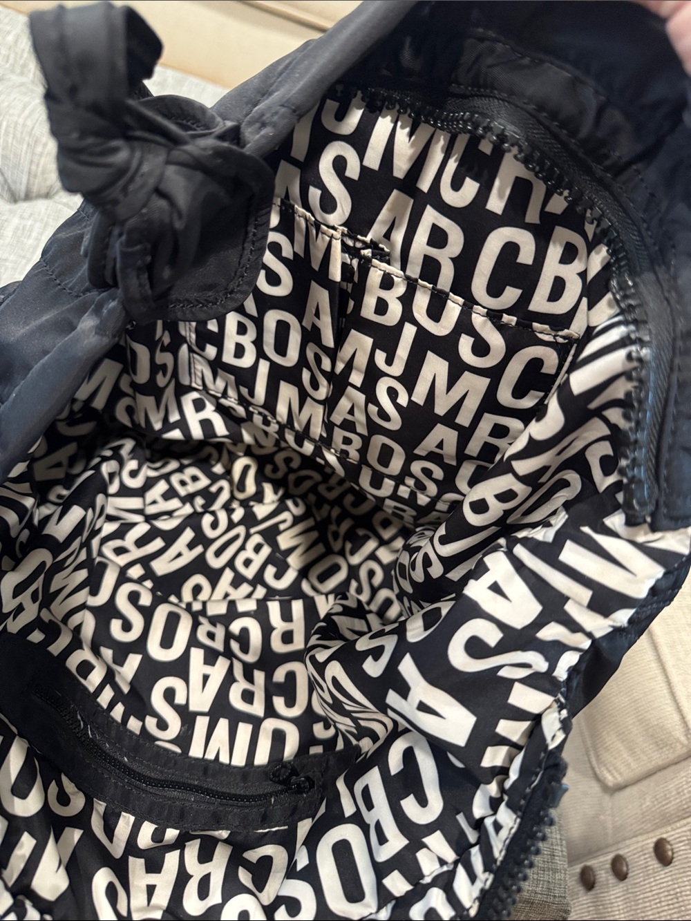 Marc Jacobs Bag Large Standard Supply Logo Stitched Black Weekender Travel Tote - Picture 14 of 17